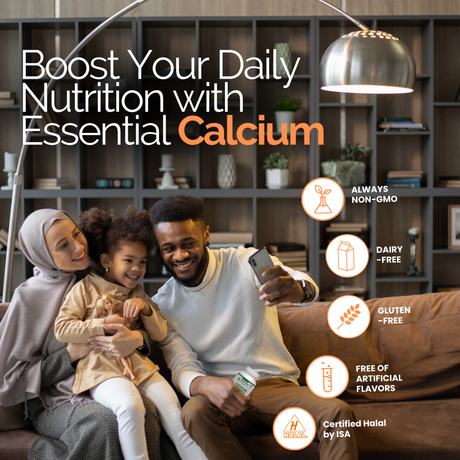 Halal Calcium + Vitamin D3 Tablets (3-Pack)