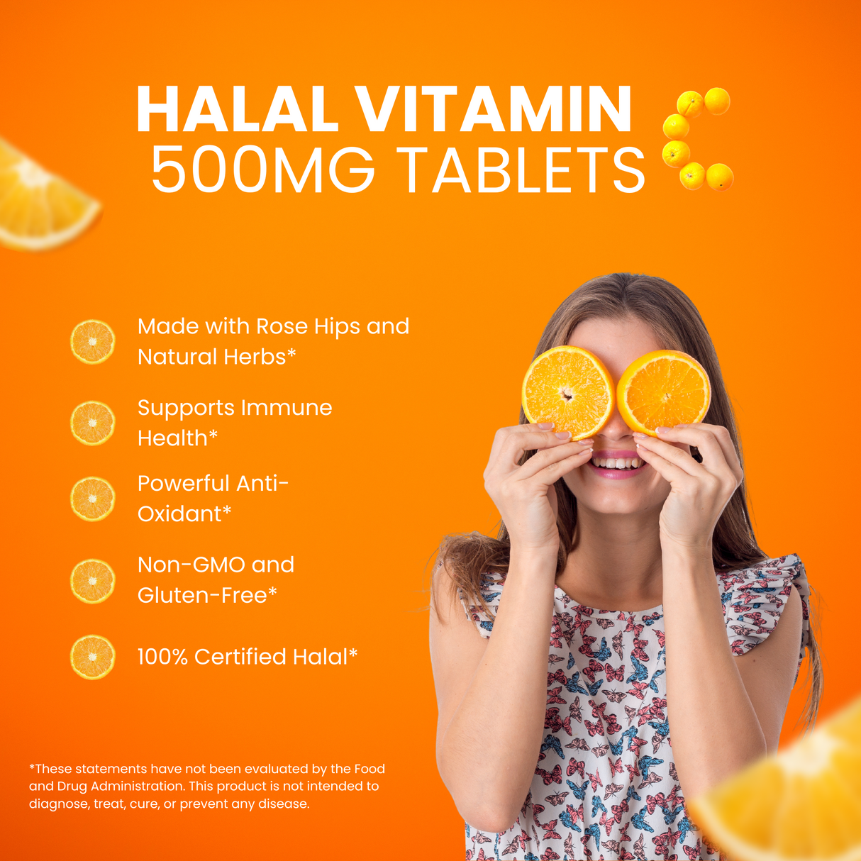 Halal Vitamin C 500mg Tablets